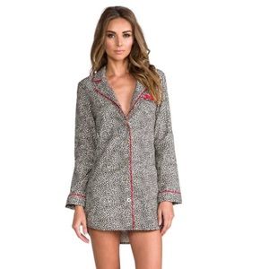 NWT- Juicy Couture Mini Cheetah Flannel Nightshirt